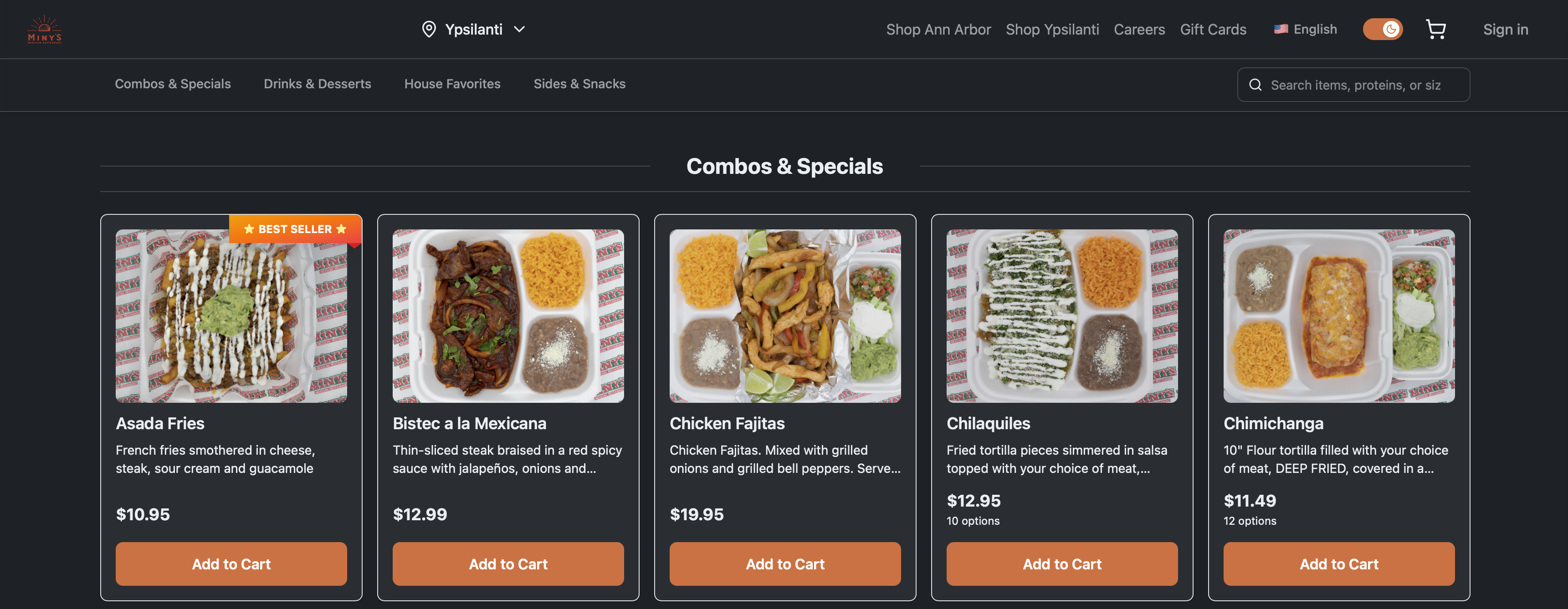 Shop screen